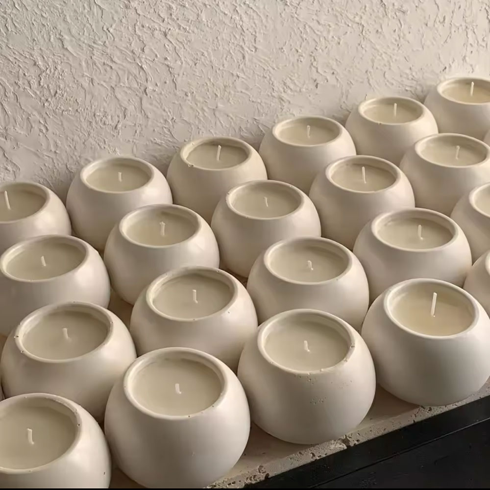 Echeveria Succulent - Silikon Kalıp, Yuvarlak Şamdan, Sukulent Saksısı
