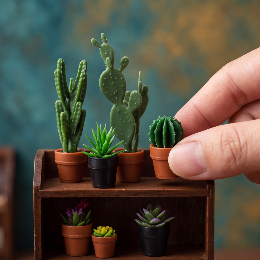 8 Adet Minyatür Plastik Saksıl - Echeveria Succulent incelemesi ve fiyatı